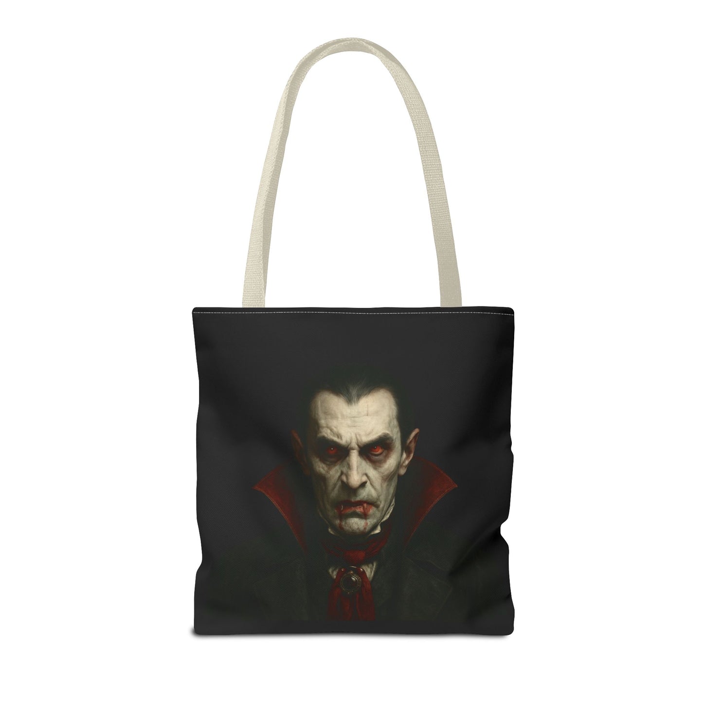 Vampire Haunted Tote Bag, Spooky Shopping Bag, Halloween Accessory, Gothic Style Handbag, Perfect for Halloween Parties, Unisex Tote - TRV