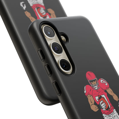 Football Player Tough Phone Case – Protective Black Sports iPhone Case