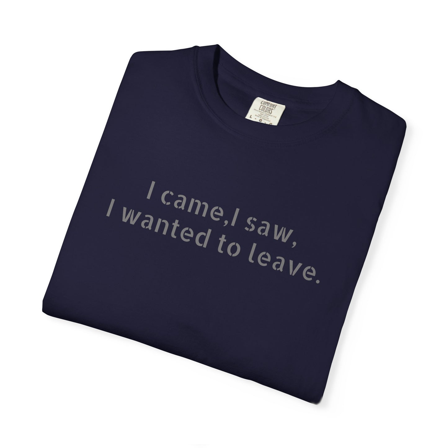 I came, I saw, I wanted to leave T-shirt | Minimal Text Tee
