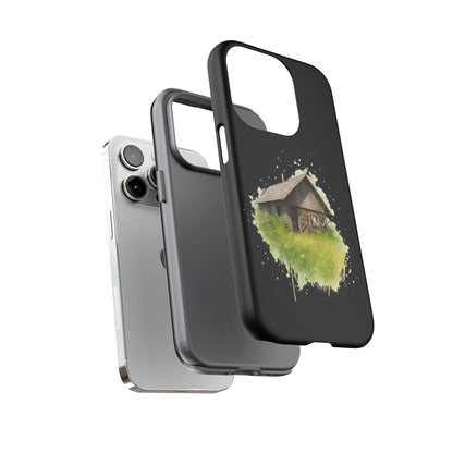 Rustic Farmhouse Phone Case, Cute Cottage Design, Tough Cases for Nature Lovers, Eco-Friendly Gift, Customizable Tech Accessories - TRV