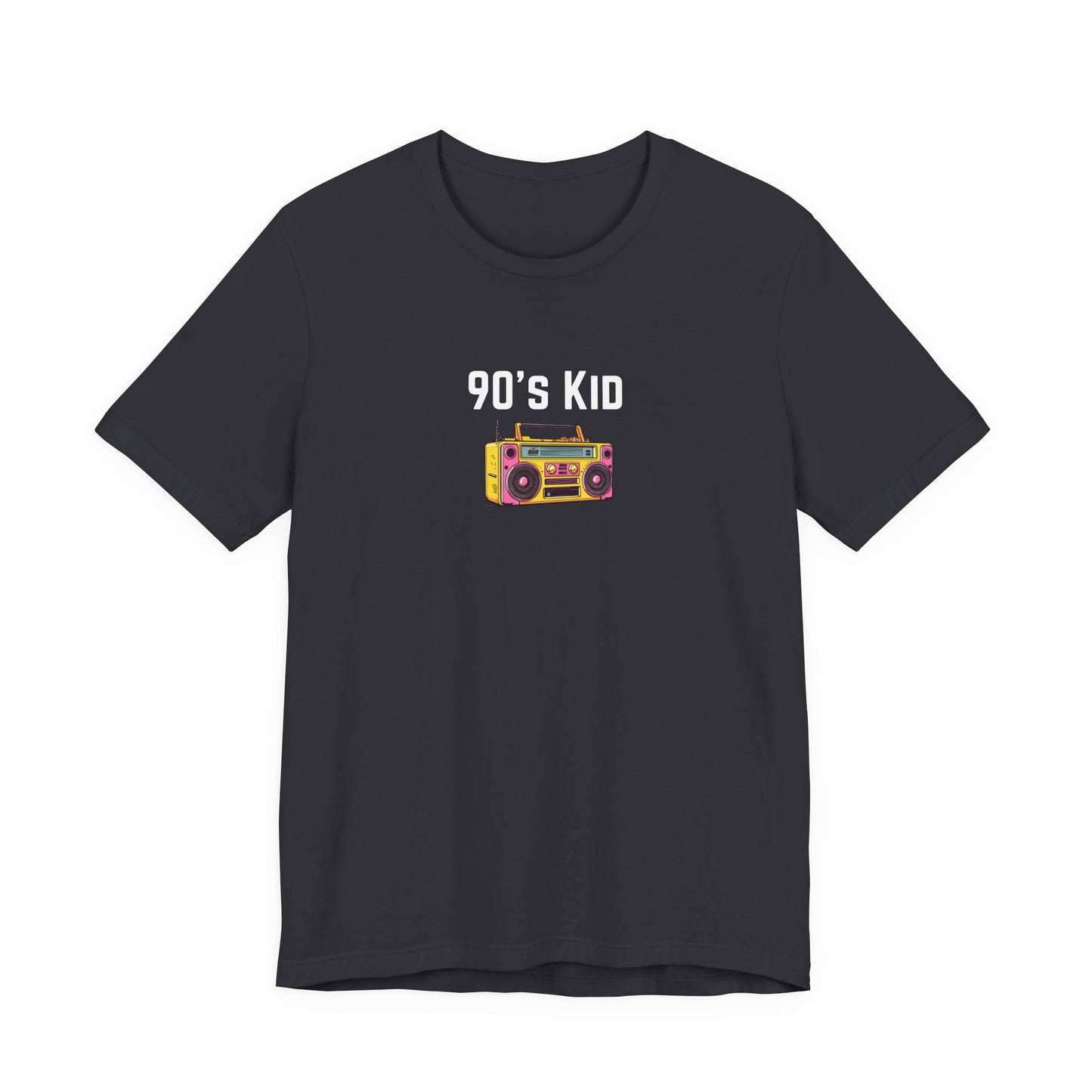 Retro Boombox Tee — 90s Kid Graphic T-Shirt