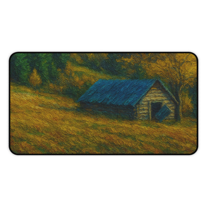 Rustic Landscape Desk Mat, Office Decor, Mouse Pad, Nature Inspired, Gift for Coworkers, Home Office Accessories - TRV