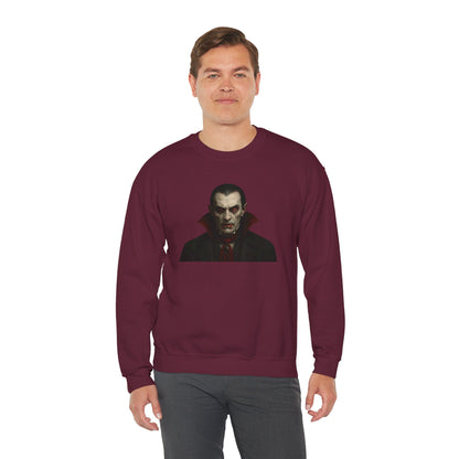 Gothic Horror Sweatshirt, Cozy Vampire Sweatshirt, Spooky Apparel, Halloween Costume Top, Unisex Halloween Sweatshirt