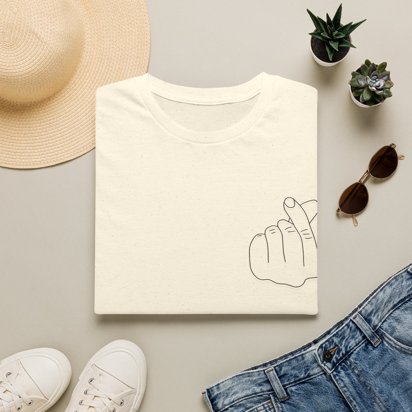 Trendy Unisex Softstyle T-Shirt with Love Hand Gesture Design