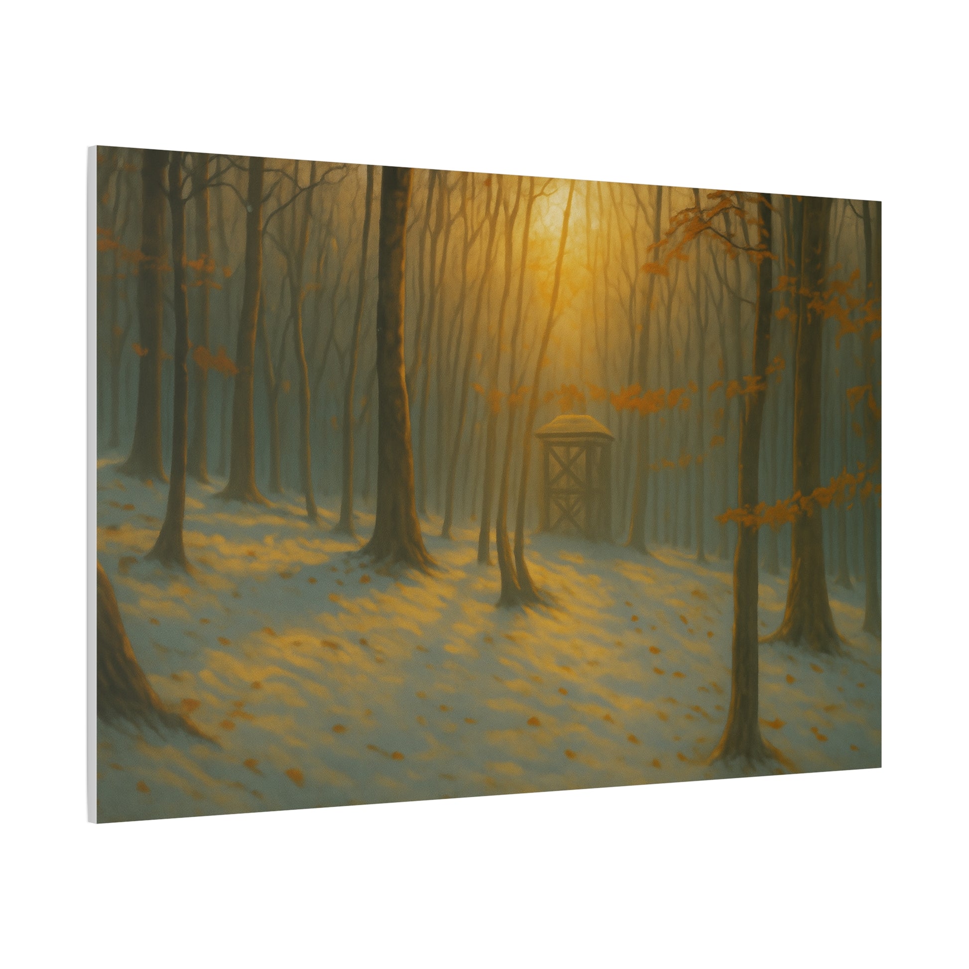 Matte Canvas Wall Art, Scenic Nature Print, Calm Forest Decor, Cozy Home Aesthetic, Autumn Landscape, Gift for Nature Lovers - TRV