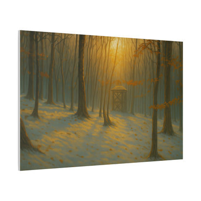 Matte Canvas Wall Art, Scenic Nature Print, Calm Forest Decor, Cozy Home Aesthetic, Autumn Landscape, Gift for Nature Lovers - TRV