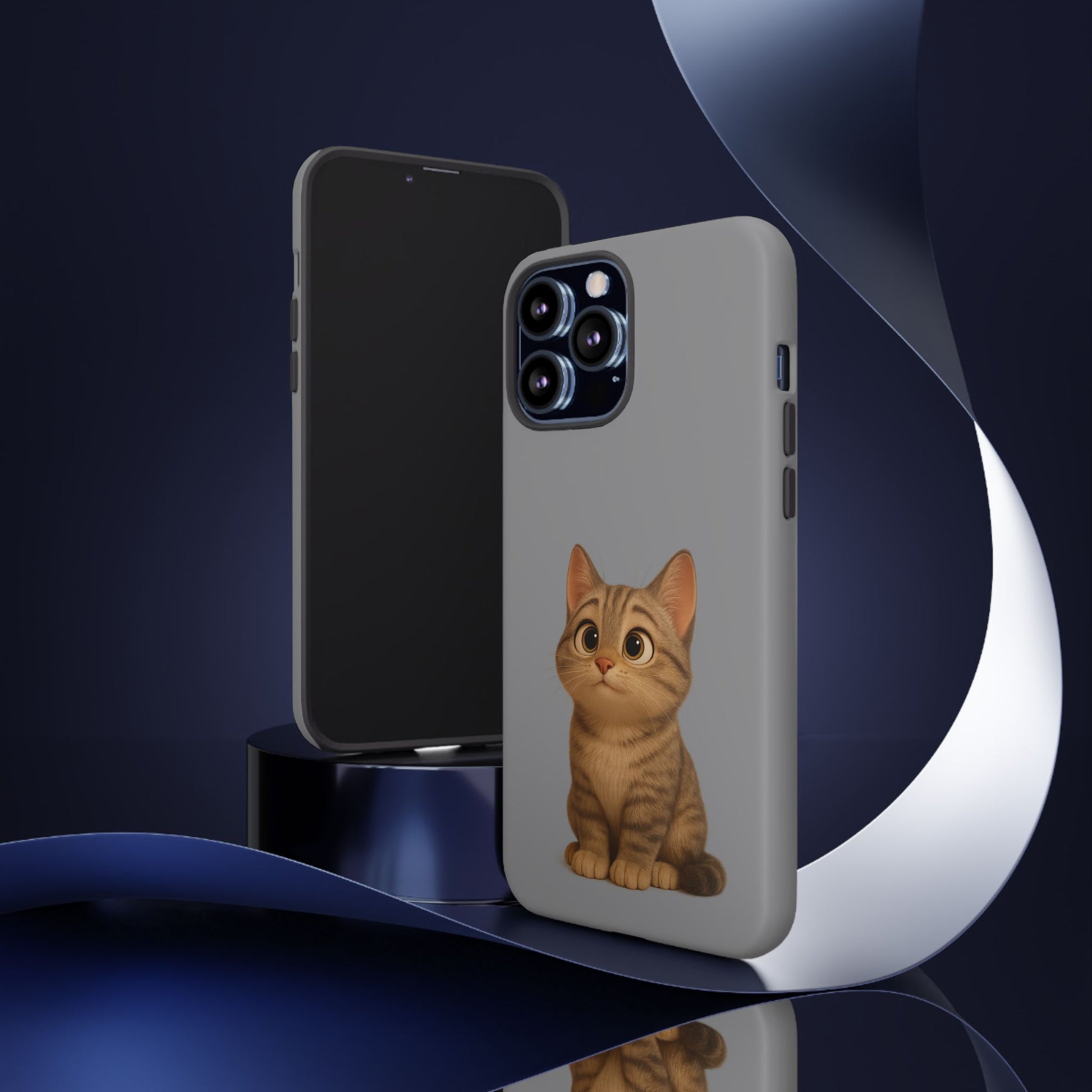 Cute Cat Phone Case, Kawaii Pet Accessory, Gift for Cat Lovers, Animal Phone Cover for Kids, Unique Kitty Design, Birthdays, Holidays - TRV