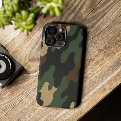 Camouflage Phone Case, Tough Phone Cover, Military Style Accessory, Protective Case for Men, Gifts for Soldiers - TRV