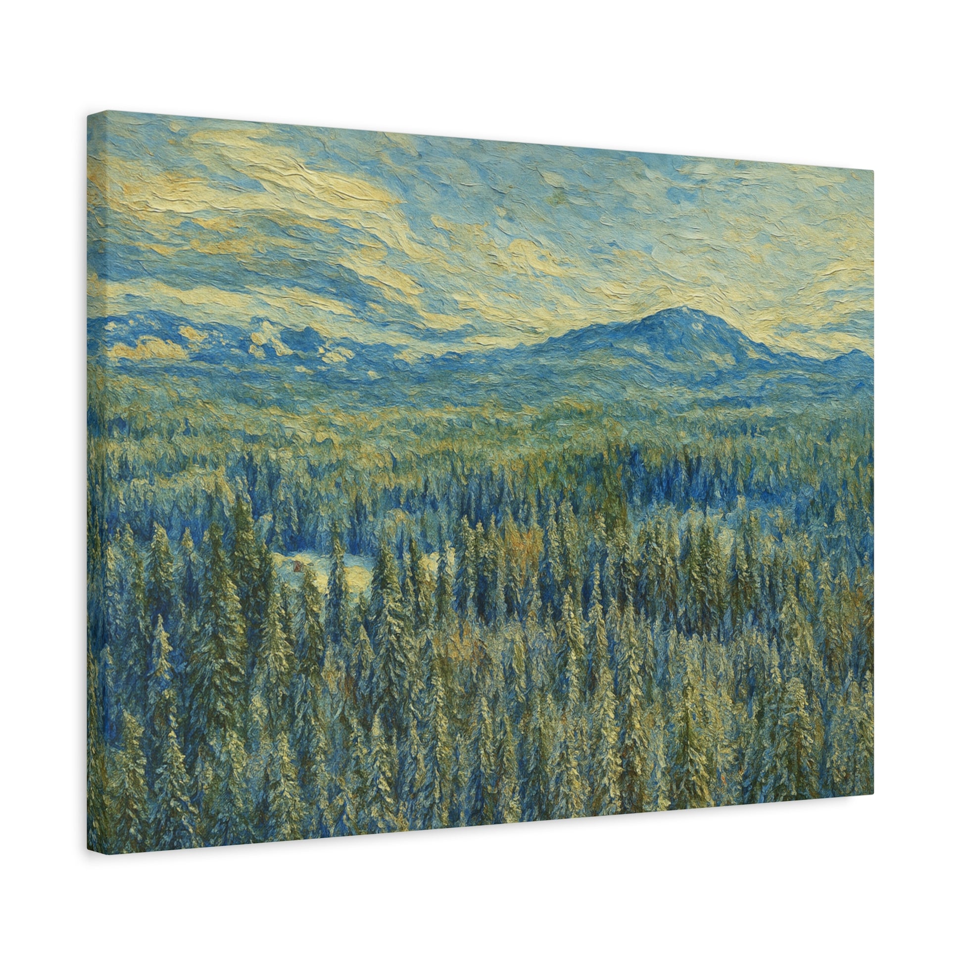 Scenic Landscape Canvas Print, Rustic Home Decor, Wall Art for Nature Lovers, Gift for Art Enthusiasts, Serene Forest Artwork - TRV