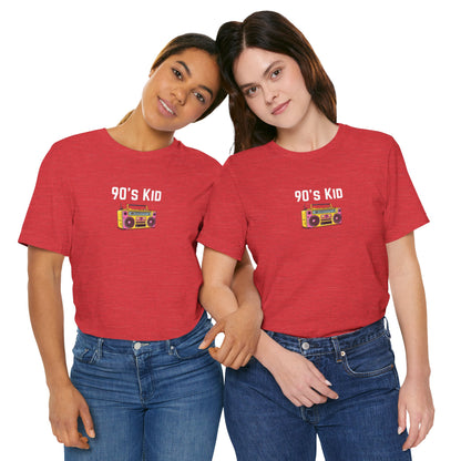 Retro Boombox Tee — 90s Kid Graphic T-Shirt
