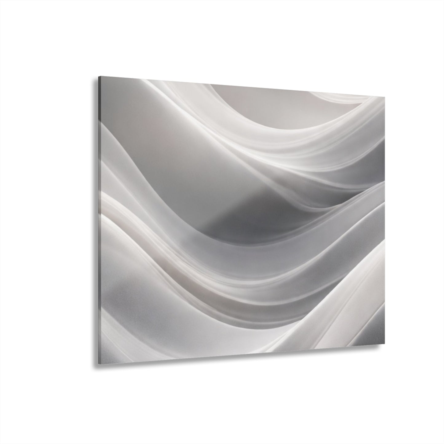 Abstract White Wave Acrylic Print | Wall Art