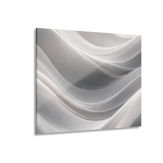 Abstract White Wave Acrylic Print | Wall Art