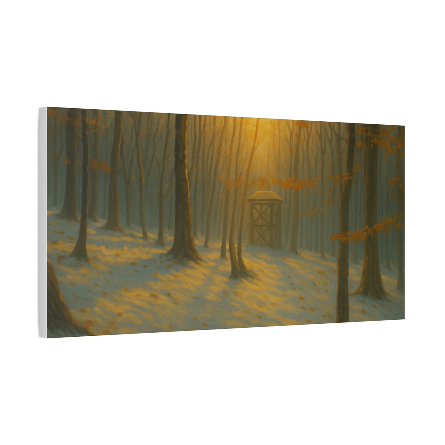 Matte Canvas Wall Art, Scenic Nature Print, Calm Forest Decor, Cozy Home Aesthetic, Autumn Landscape, Gift for Nature Lovers - TRV