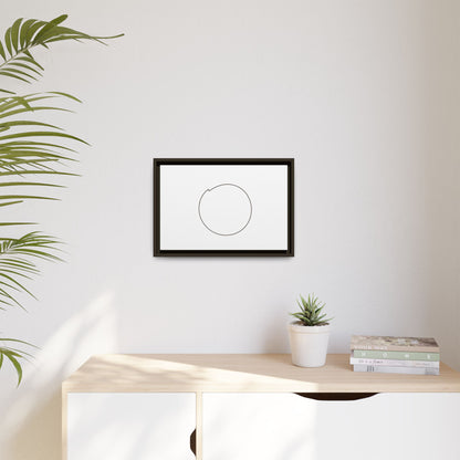 Minimal Circle Line Matte Canvas Framed | Modern Abstract Wall Art