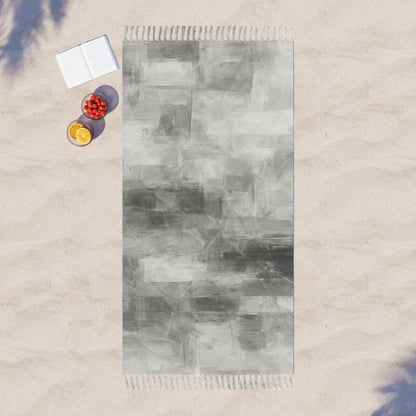 Boho Beach Towel, Elegant Grey Towel, Summer Pool Accessory, Beach Gift, Vacation Essentials