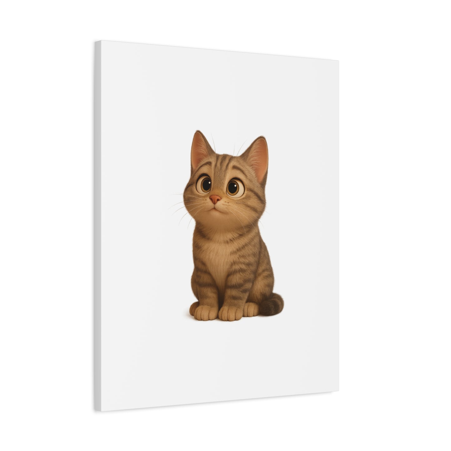 Adorable Cat Canvas Art, Cute Cat Wall Decor, Pet Lover Gift, Nursery Wall Art, Animal Print, Modern Home Decor - TRV