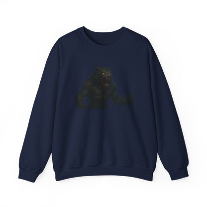 Fierce Werewolf Graphic Sweatshirt, Cozy Unisex Crewneck, Perfect for Casual Outfits, Halloween Apparel, Everyday Wear