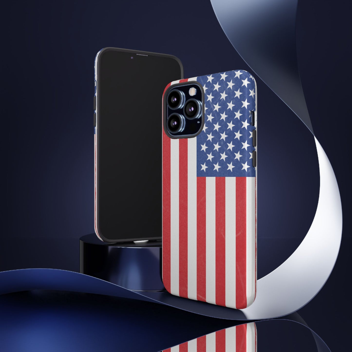 Patriotic Phone Case - Tough Cases for Veterans, USA Lovers, Independence Day, Memorial Day, Flag Design - TRV