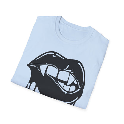 Edgy Graphic Unisex T-Shirt - Dripping Mouth Design, Cool Tee, Trendy Shirt, Hipster Top, Streetwear, Alternative Fashion, Holiday Gift