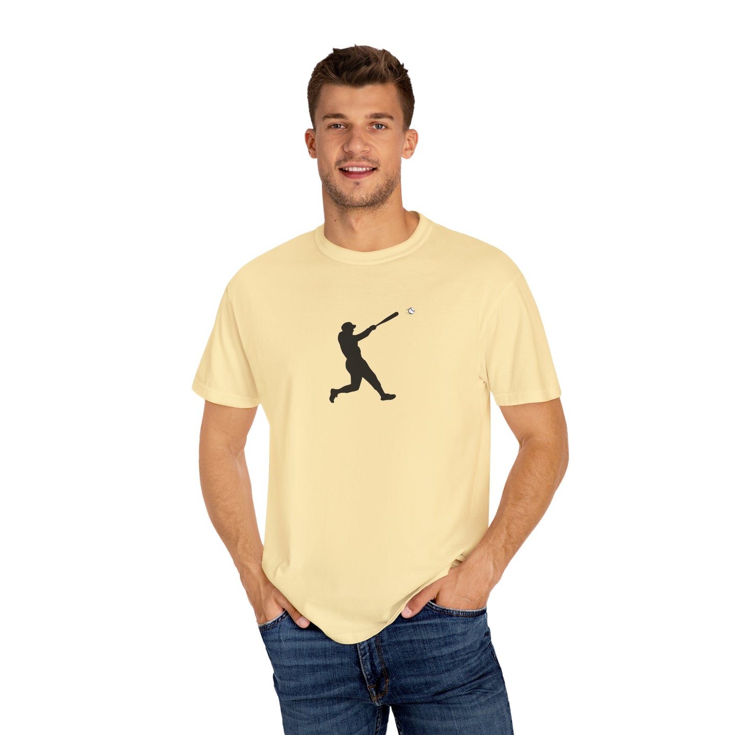 Sporty Garment-Dyed T-Shirt for Baseball Lovers, Casual Tee, Unisex Sports Shirt, Perfect Gift for Athletes, Outdoor Activities - TRV