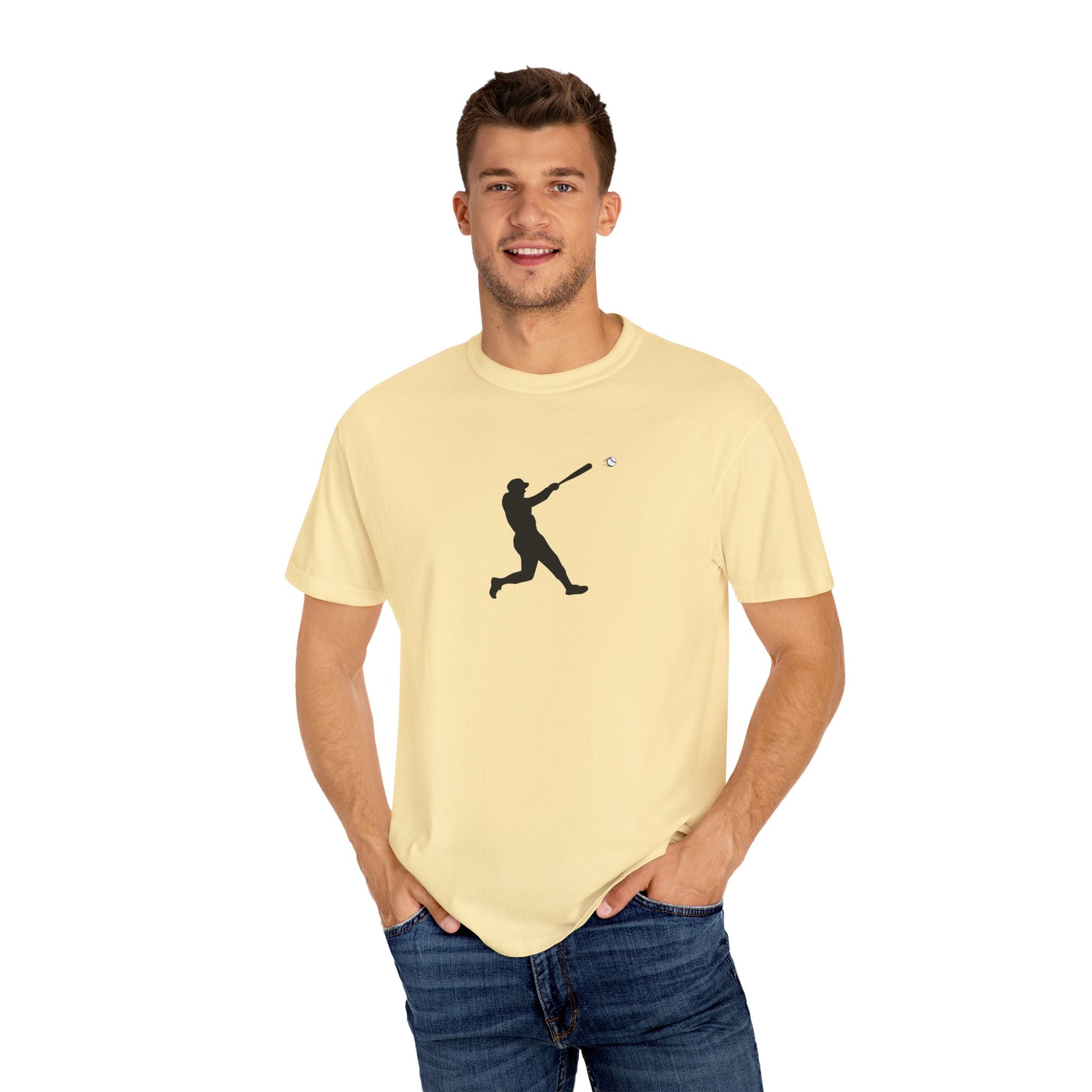 Sporty Garment-Dyed T-Shirt for Baseball Lovers, Casual Tee, Unisex Sports Shirt, Perfect Gift for Athletes, Outdoor Activities - TRV