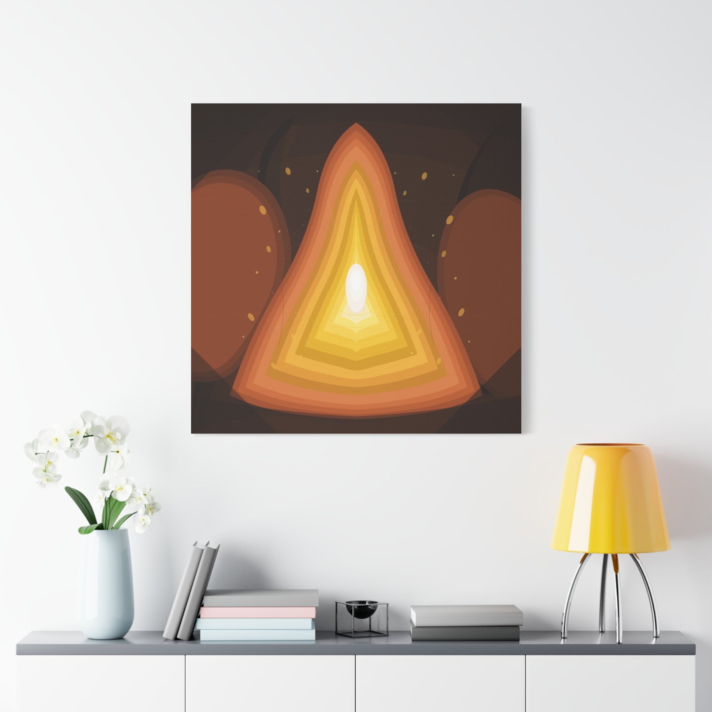 Concentric Fire Furnace Cross-Section Matte Canvas