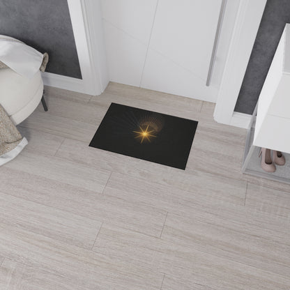 Radiant Star Burst Floor Mat | Black Entrance Rug - TRV