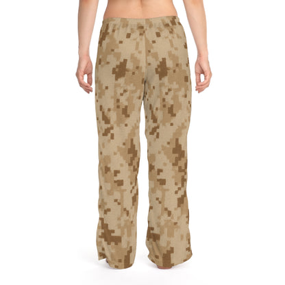 Camo Print Women's Pajama Pants, Cozy Nightwear, Relaxing Sleep Pants, Gift for Her, Lounge Pants - TRV