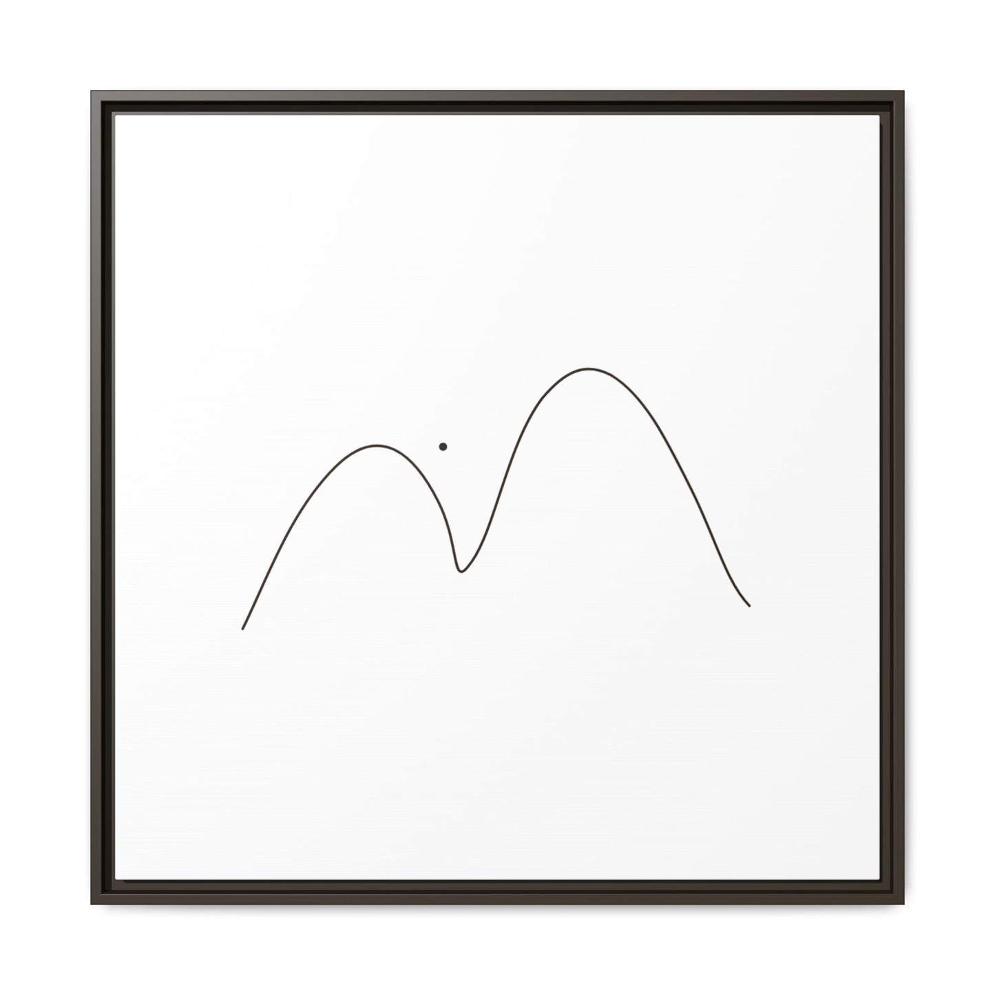Minimal Line Mountains Matte Canvas Framed