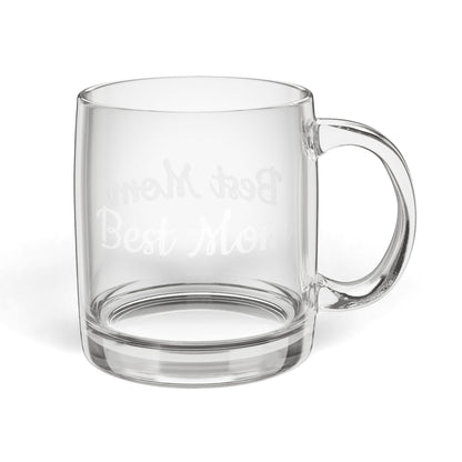 Best Mom engraved Mug | Glass Coffee Mug 12.25oz - TRV