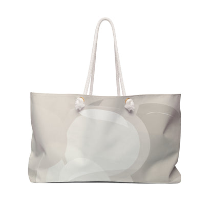 Neutral Circle Pattern Weekender Bag | Abstract Minimal Beach Tote
