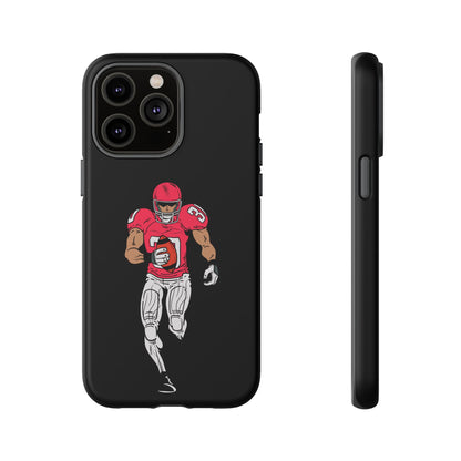 Football Player Tough Phone Case – Protective Black Sports iPhone Case