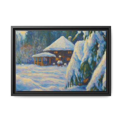 Canvas Art, Winter Scene Home Decor, Seasonal Gift for Art Lovers, Holidays Wall Art, Framed Painting, Matte Print - TRV