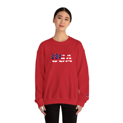 USA Flag Unisex Crewneck Sweatshirt, Cozy Apparel, Casual Wear, Independence Day Gift, Americana Style