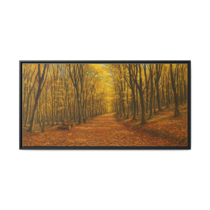 Autumn Forest Framed Canvas Art, Cozy Wall Decor, Nature Inspired Gift, Fall Home Accent, Perfect for Thanksgiving - TRV