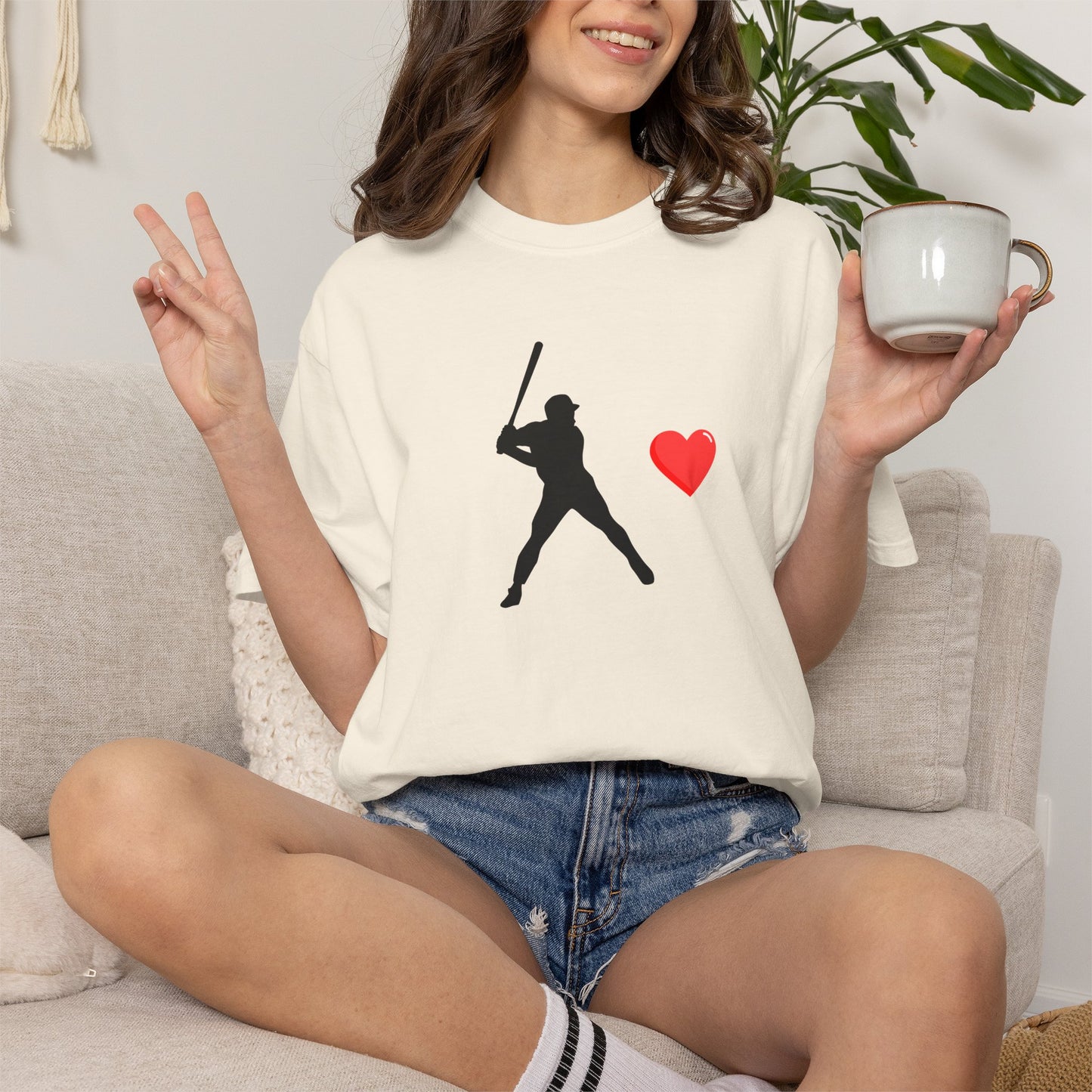 Baseball Love T-Shirt, Unisex Sports Tee, Gift for Baseball Fans, Valentine's Day Shirt, Game Day Apparel, Soft Cotton Top