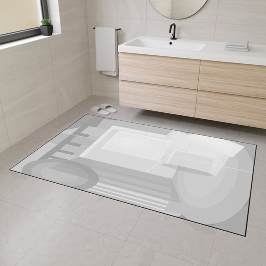 Abstract heavy duty floor mat by Printify, featuring a modern design, durable material, ideal for home decor and high-traffic areas.