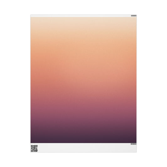 Sunset Gradient Wrapping Paper Roll — Peach Ombre Gift Wrap