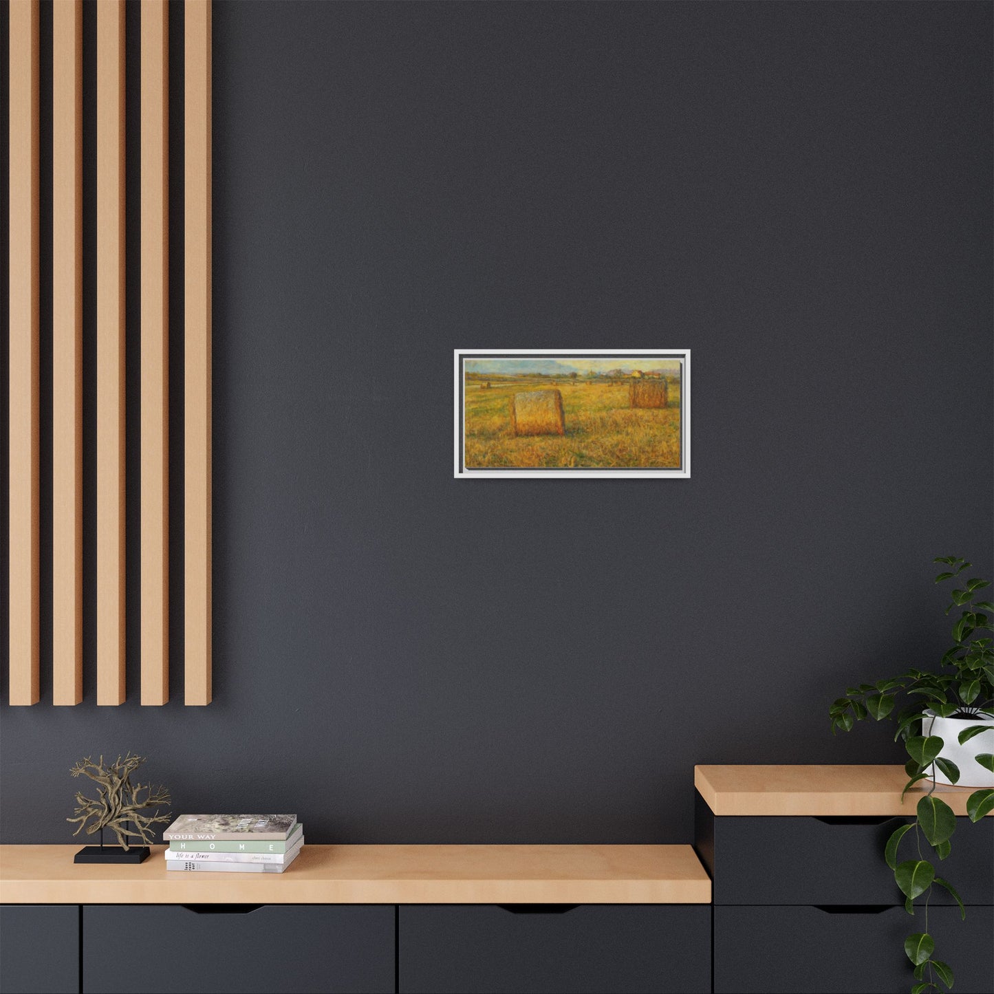 Framed Matte Canvas Wall Art - Rustic Farm Landscape, Country Decor, Home Gallery, Gift for Nature Lovers, Housewarming Decor - TRV