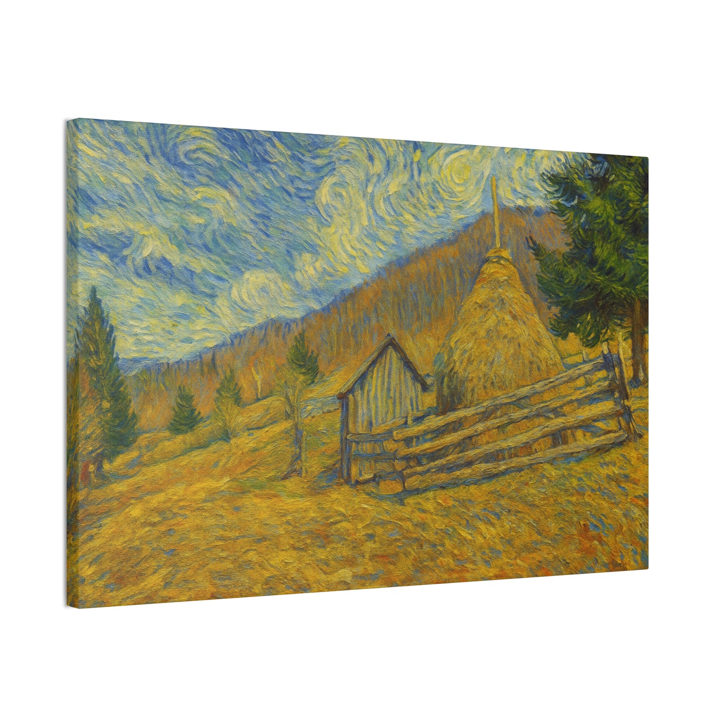 Vincent Van Gogh Inspired Canvas Print, Rustic Home Decor, Wall Art, Gift for Art Lovers, Country Landscape, Unique Art Piece - TRV