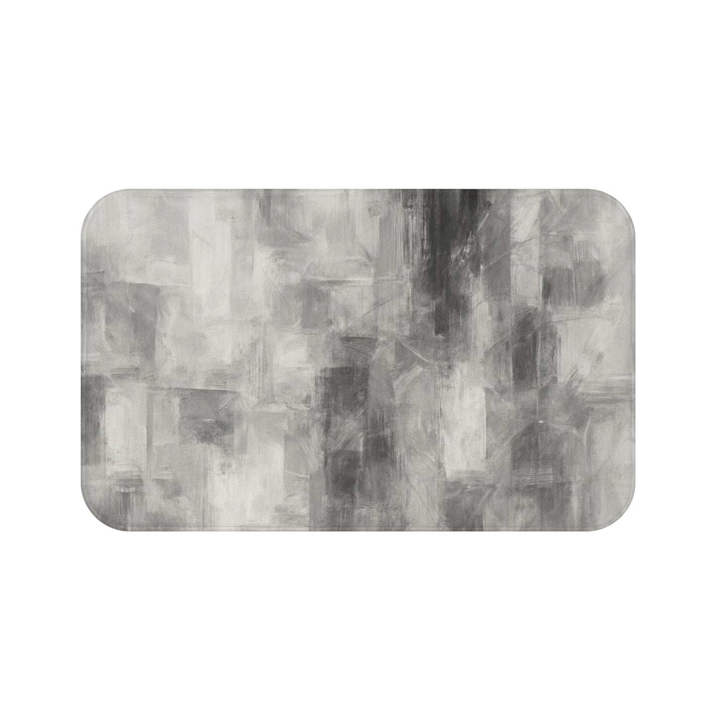 Elegant Gray Abstract Bath Mat | Modern Bathroom Decor, Soft Bathroom Rug, Luxury Shower Mat, Neutral Home Accessories - TRV