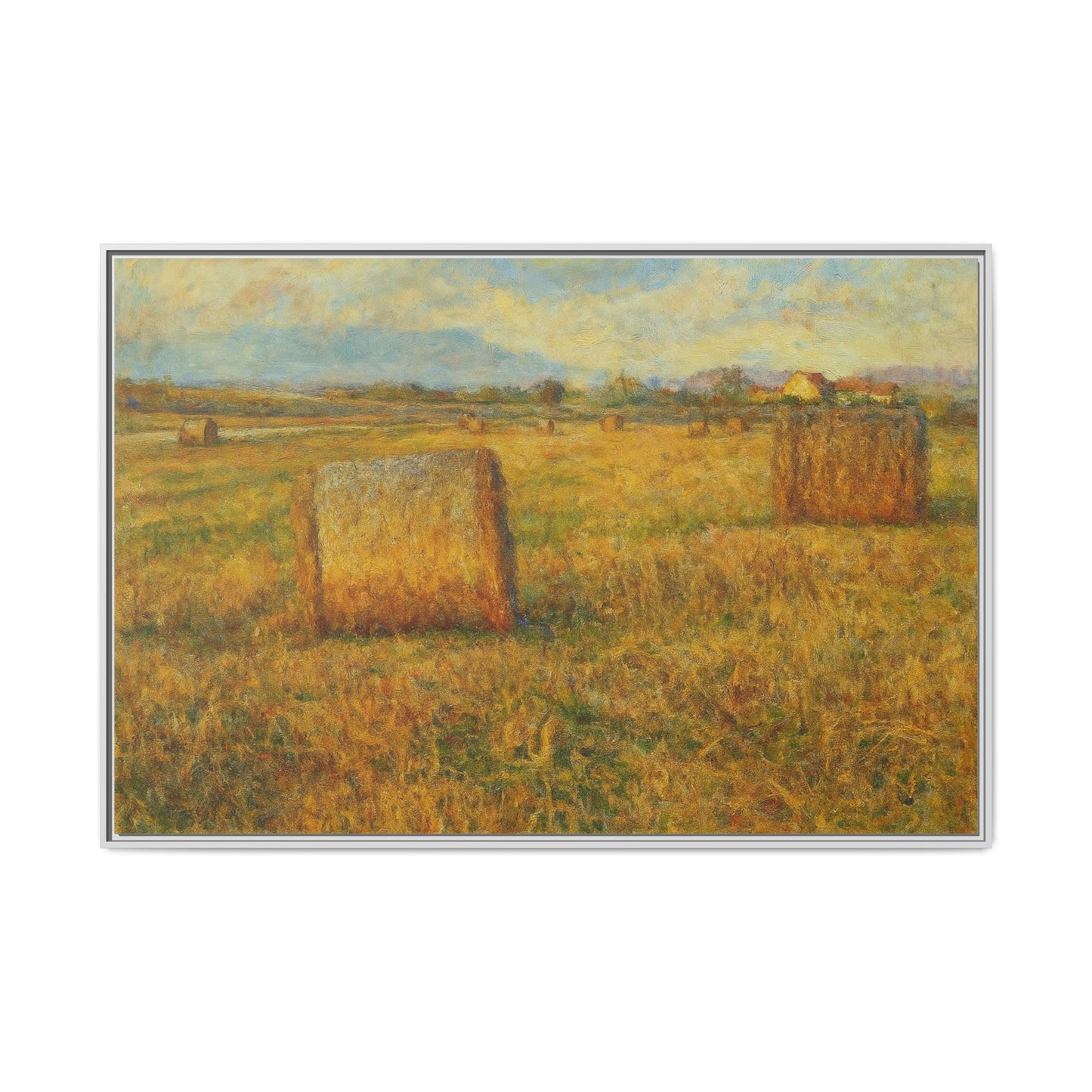 Framed Matte Canvas Wall Art - Rustic Farm Landscape, Country Decor, Home Gallery, Gift for Nature Lovers, Housewarming Decor - TRV