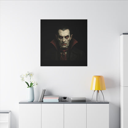 Vampire Portrait Canvas Wall Art – Gothic Dracula Print on Canvas