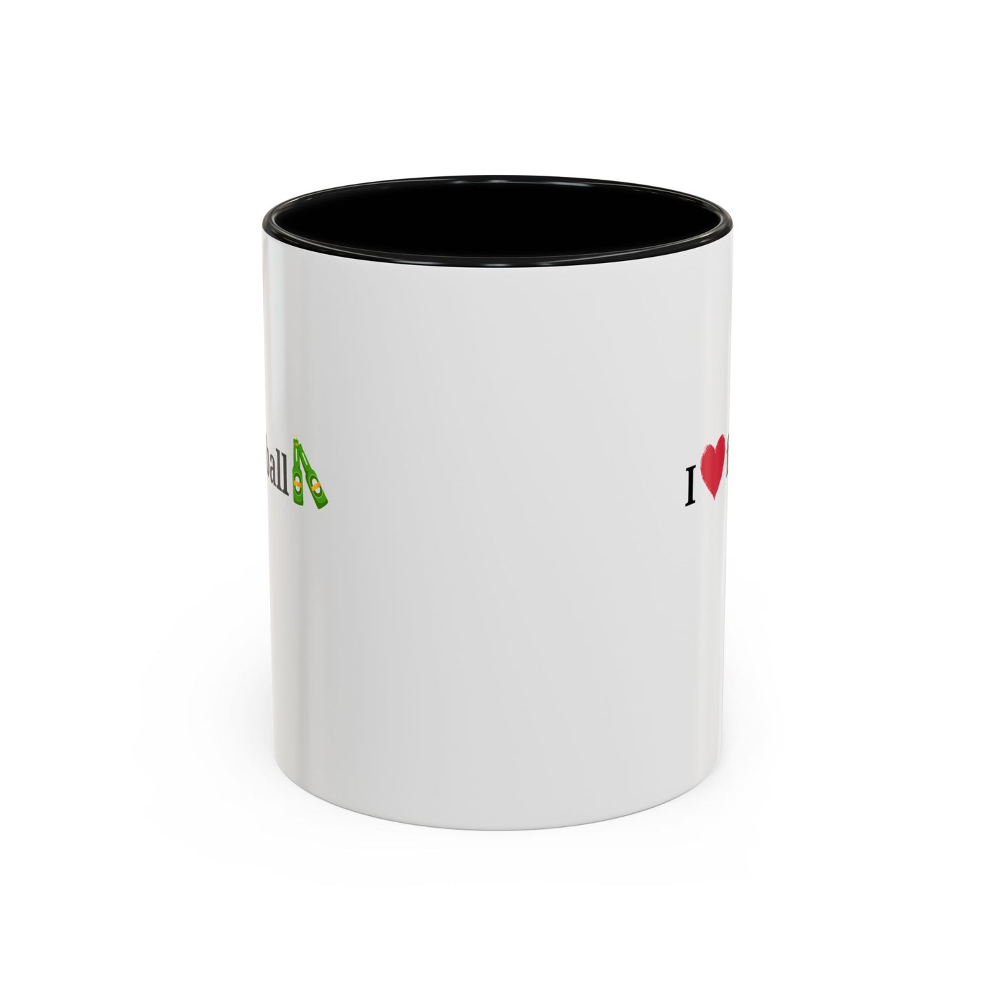 I Love Football Accent Coffee Mug, Perfect Gift for Sports Lovers, Football Enthusiasts, Unique Mug for Game Days, Home or Office Decor - TRV