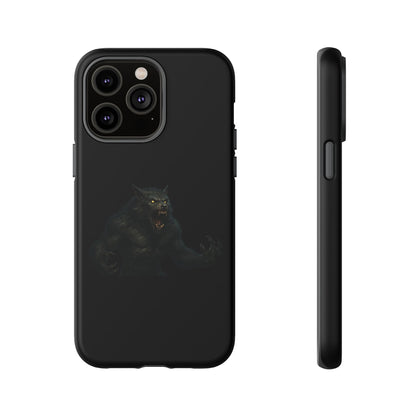 Werewolf Phone Case, Tough Cases, Black Panther Design, Gift for Animal Lovers, Phone Accessories, Fierce Phone Protection - TRV