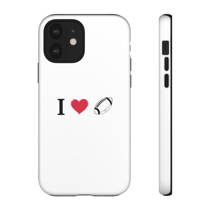 Football Love Phone Case - Tough Cases, Unique Sports Lover Gift, Personalized Cellphone Cover, Birthday Present, Sports Equipment - TRV