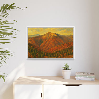 Autumn Landscape Wall Art, Cozy Home Decor, Nature Print, Framed Canvas, Fall Decorations, Gift Idea for Art Lovers - TRV