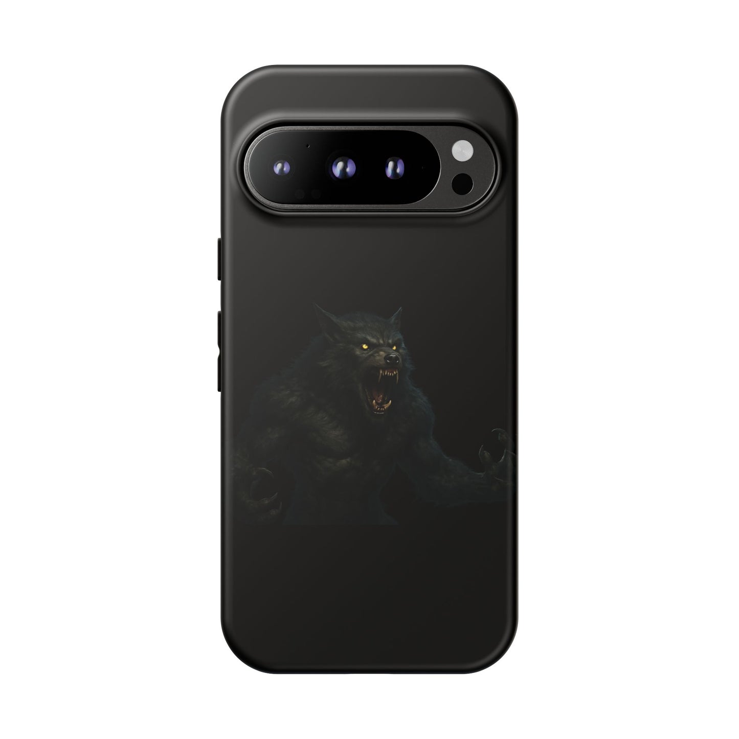 Werewolf Phone Case, Tough Cases, Black Panther Design, Gift for Animal Lovers, Phone Accessories, Fierce Phone Protection - TRV