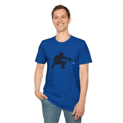 Baseball Catcher Unisex Softstyle T-Shirt, Sports Apparel, Gift for Athletes, Workout Gear, Casual Wear, Special Occasions