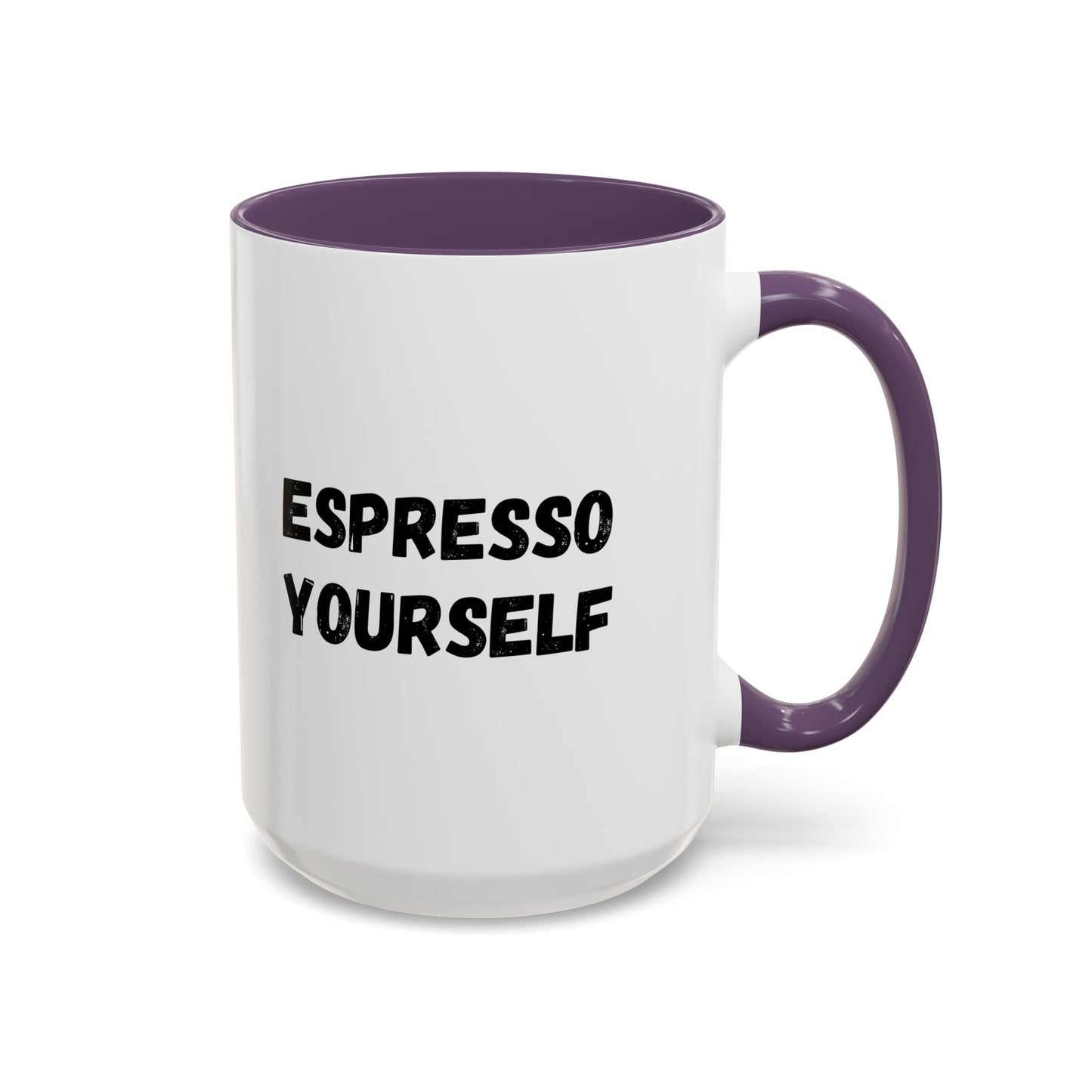 Espresso Yourself Coffee Mug - Fun Black Accented Mug for Coffee Lovers, Great Gift for Birthdays, Christmas, and Housewarming